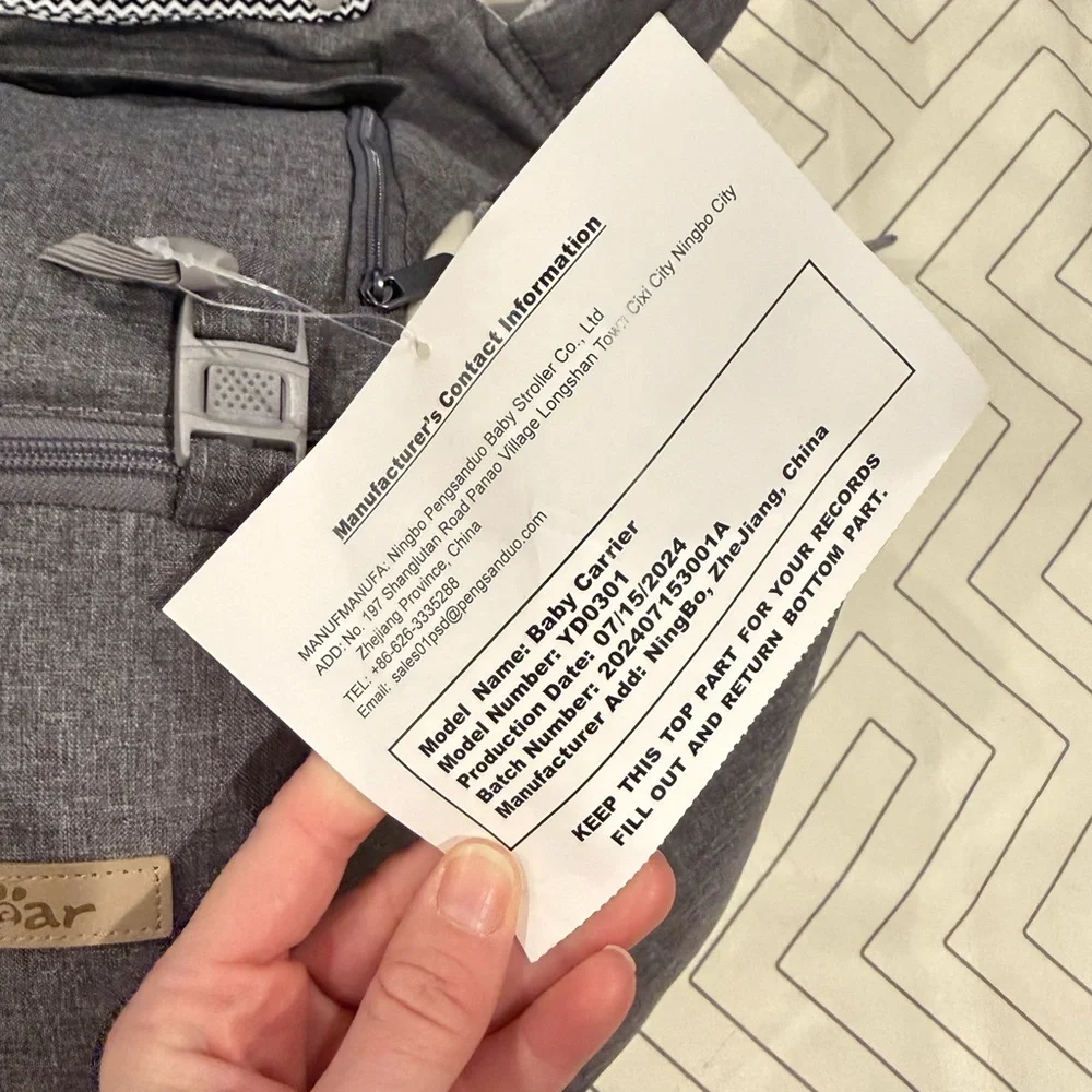 NWT Bear Baby Grey 6-in-1